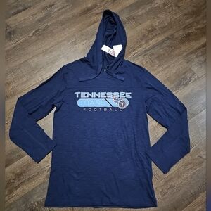 NFL Tennessee Titans Football Hooded Long Sleeve Shirt Men's Medium New With Tag